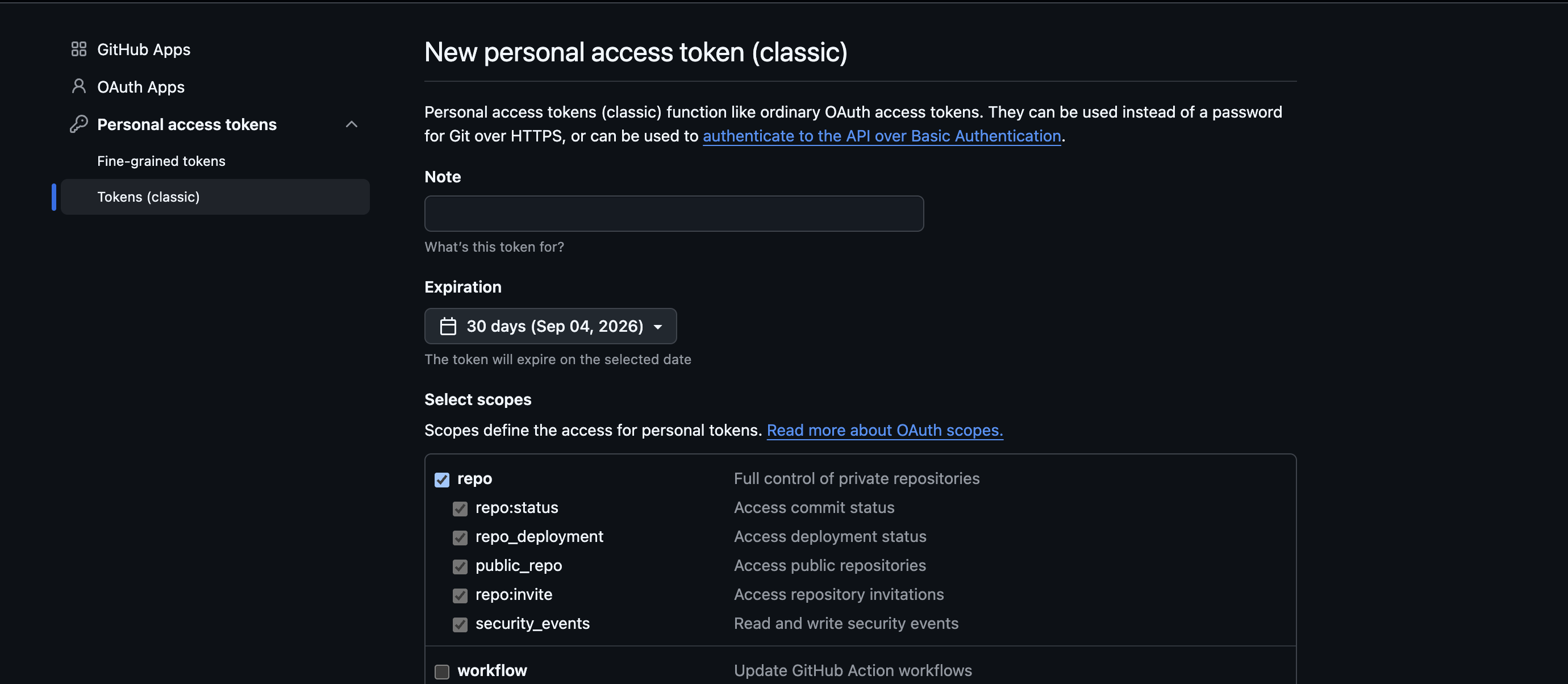 Firebase ایپ کی تعیناتی، Google Play، TestFlight، اور App Store Connect کے لیے Fastlane اور GitHub ایکشنز کا استعمال کرتے ہوئے فلٹر ریلیز کو خودکار کیسے بنایا جائے۔ 19 GitHub ذاتی رسائی ٹوکن تخلیق فارم