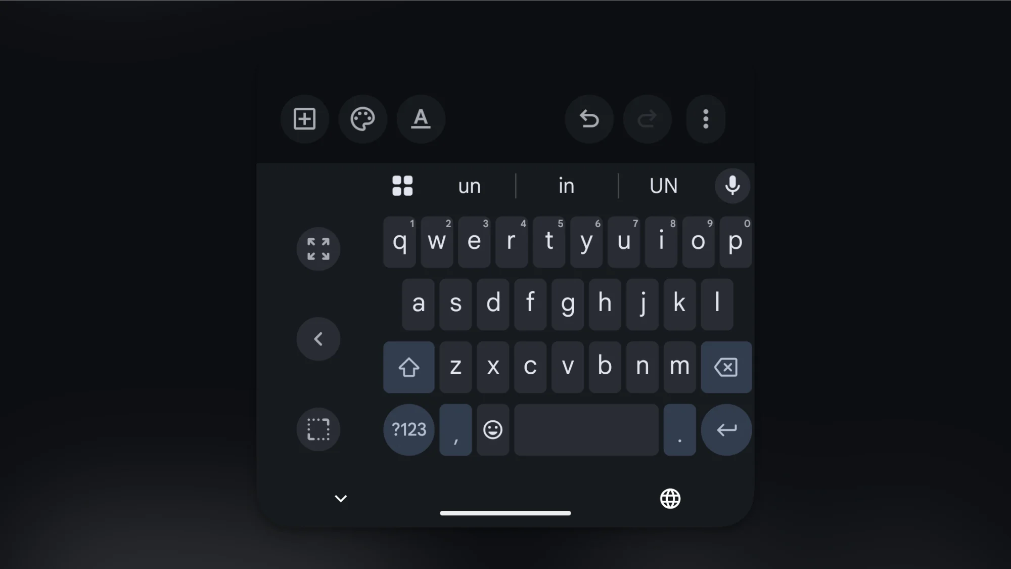 Gboard کا ایک ہاتھ والا موڈ۔