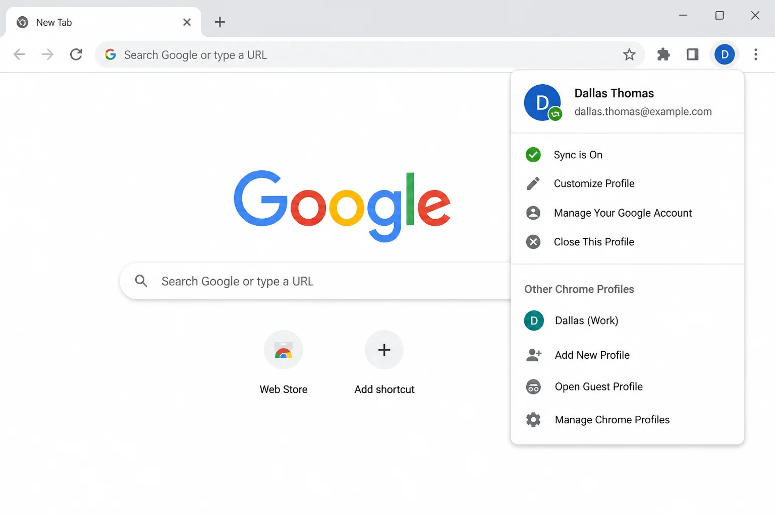 LinkedIn Chrome میں کام نہیں کر رہا ہے؟ اسے ٹھیک کرنے کا طریقہ یہاں ہے (2026) 20 کروم میں پروفائل سوئچنگ مینو، موجودہ اور نئے پروفائلز کو شامل کرنے کے اختیارات دکھا رہا ہے۔