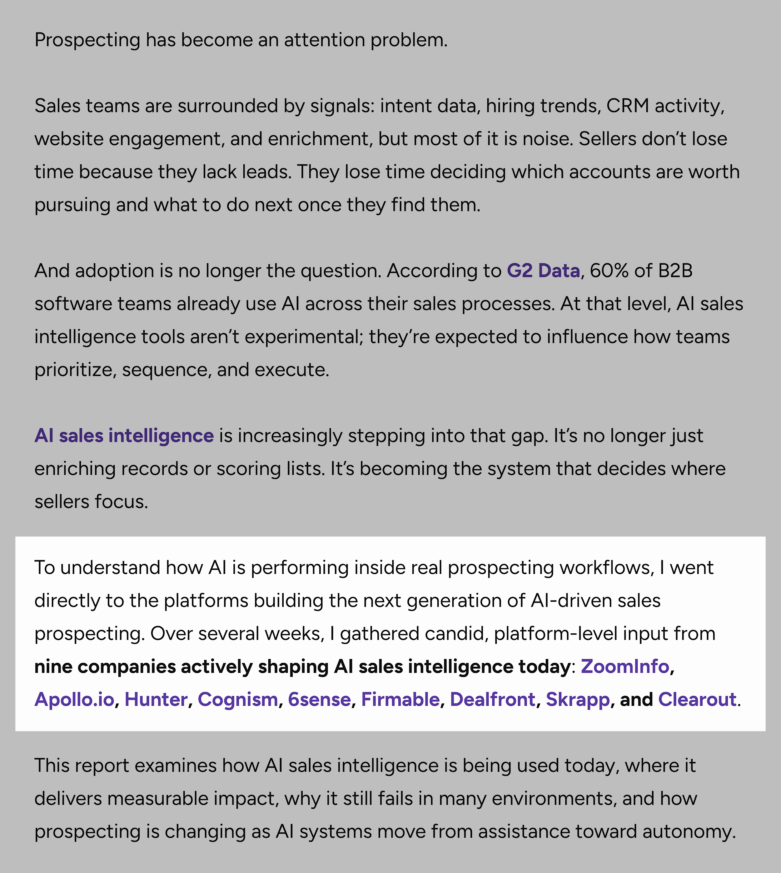 G2 - AI سیلز انٹیلی جنس فار اسپیکٹنگ G2 - AI سیلز انٹیلی جنس فار اسپیکٹنگ