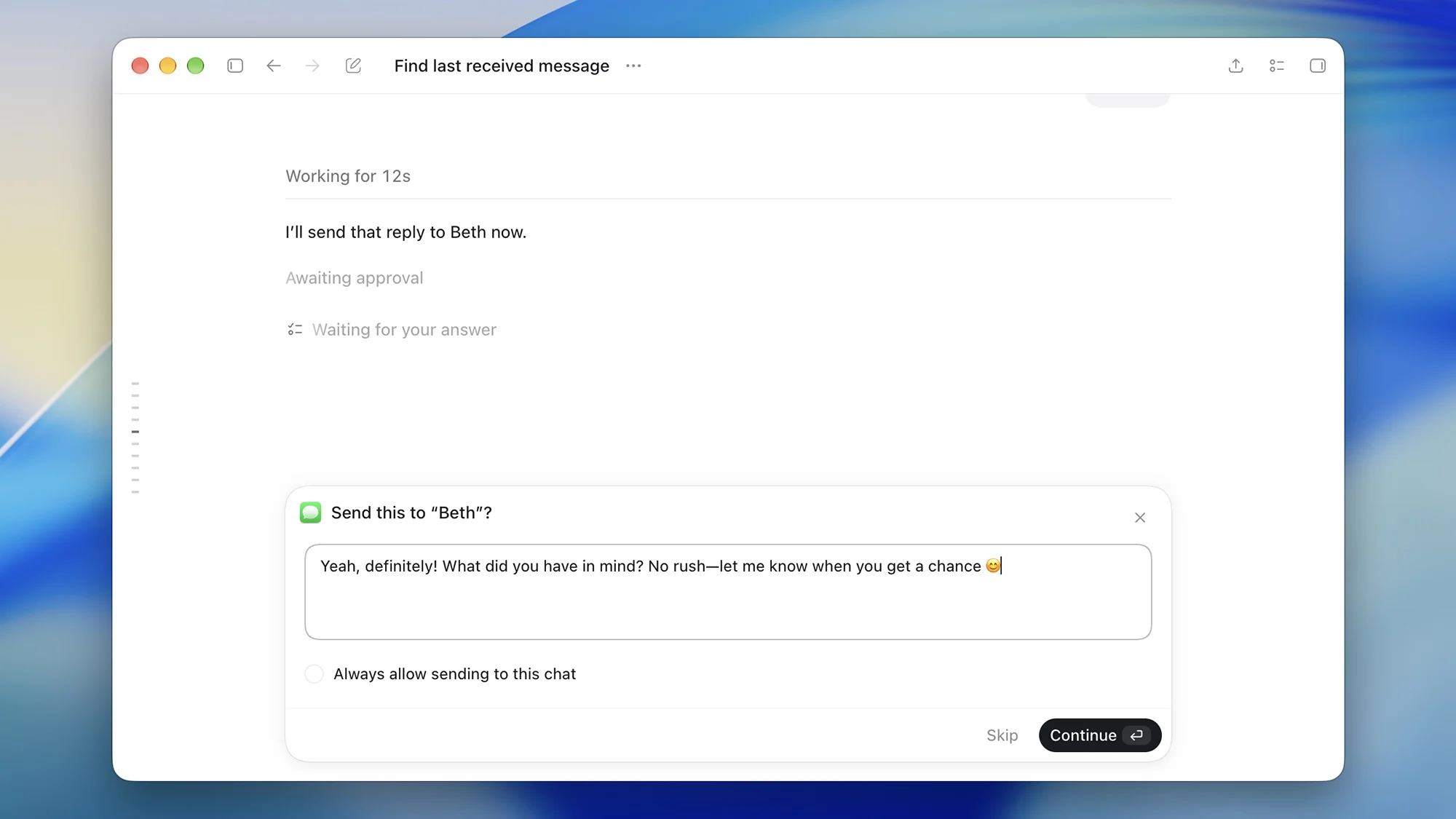 ChatGPT for macOS
