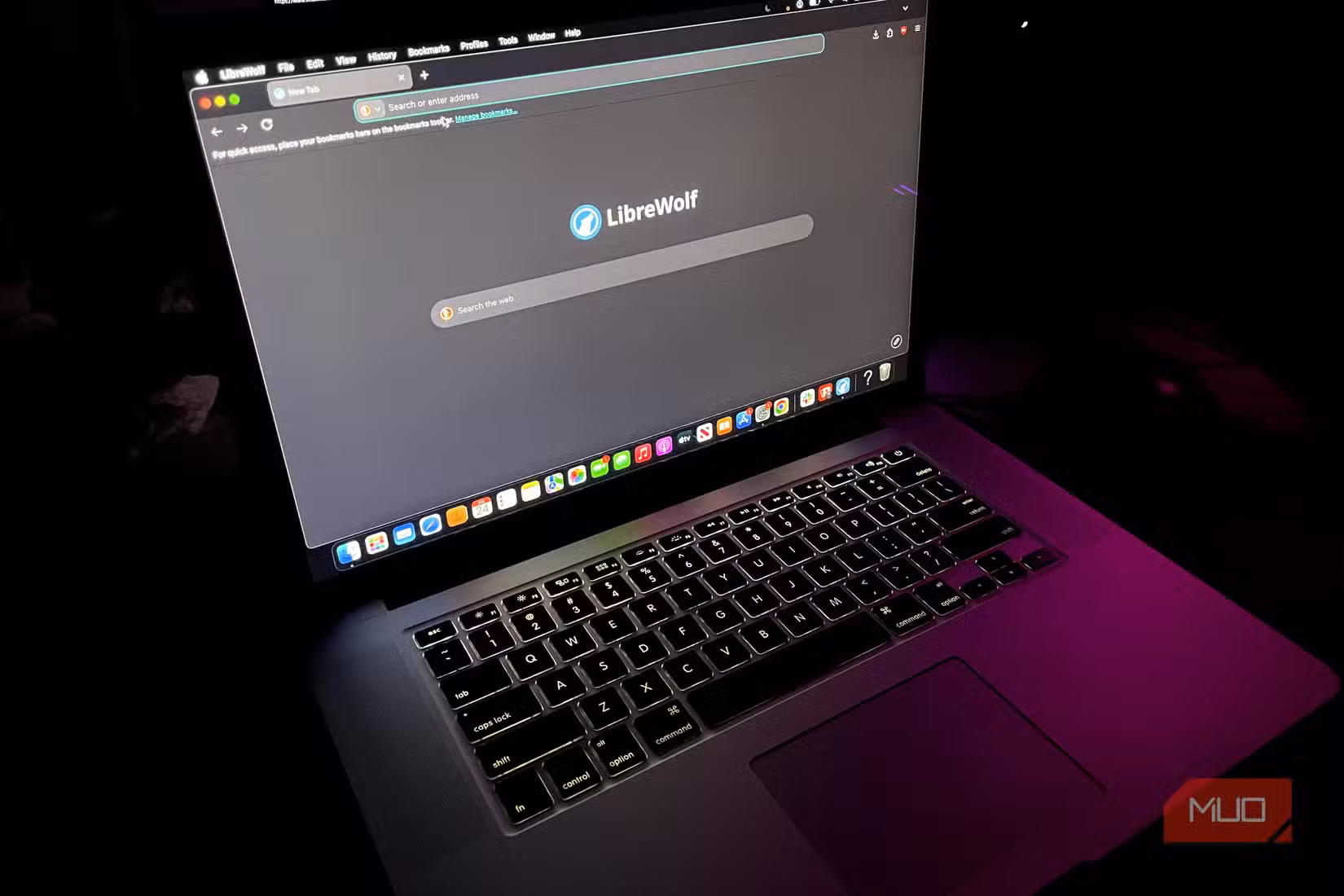 MacBook 2015 Pro پر Librewolf