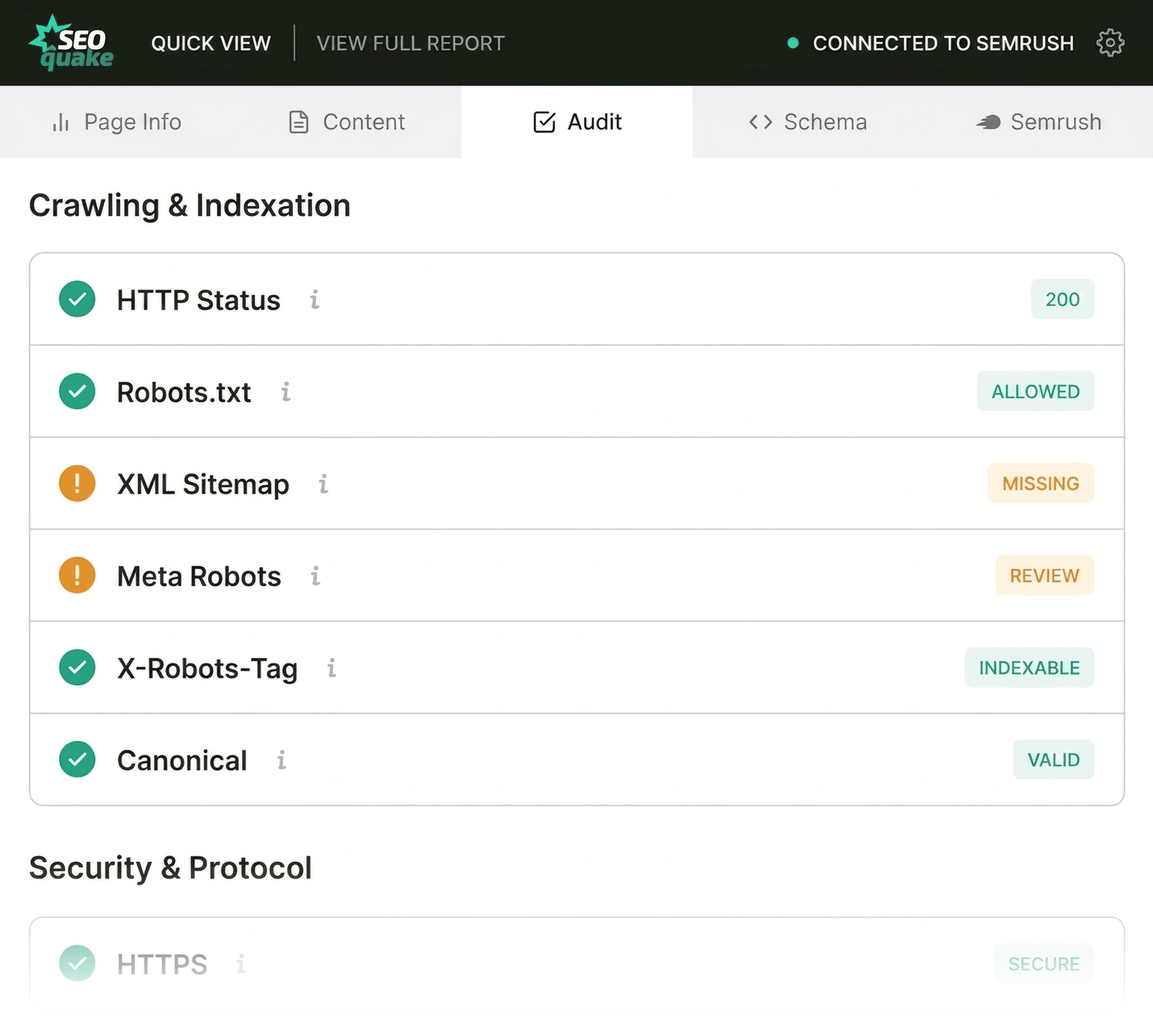 SEOQuake - کوئیک ویو - انڈر فٹ - شکریہ