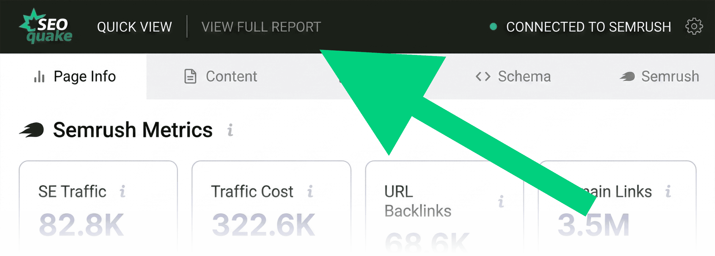 SEOQuake - مکمل رپورٹ دیکھیں
