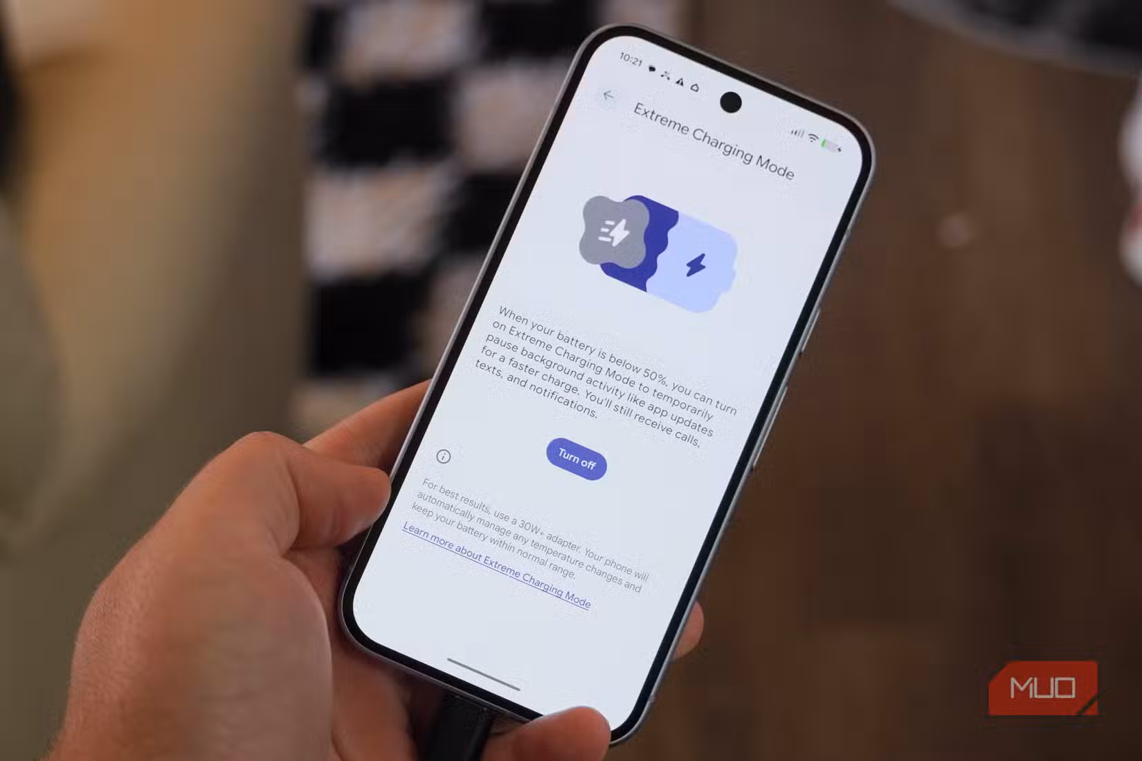 Pixel 11 پر ایکسٹریم چارجنگ موڈ۔