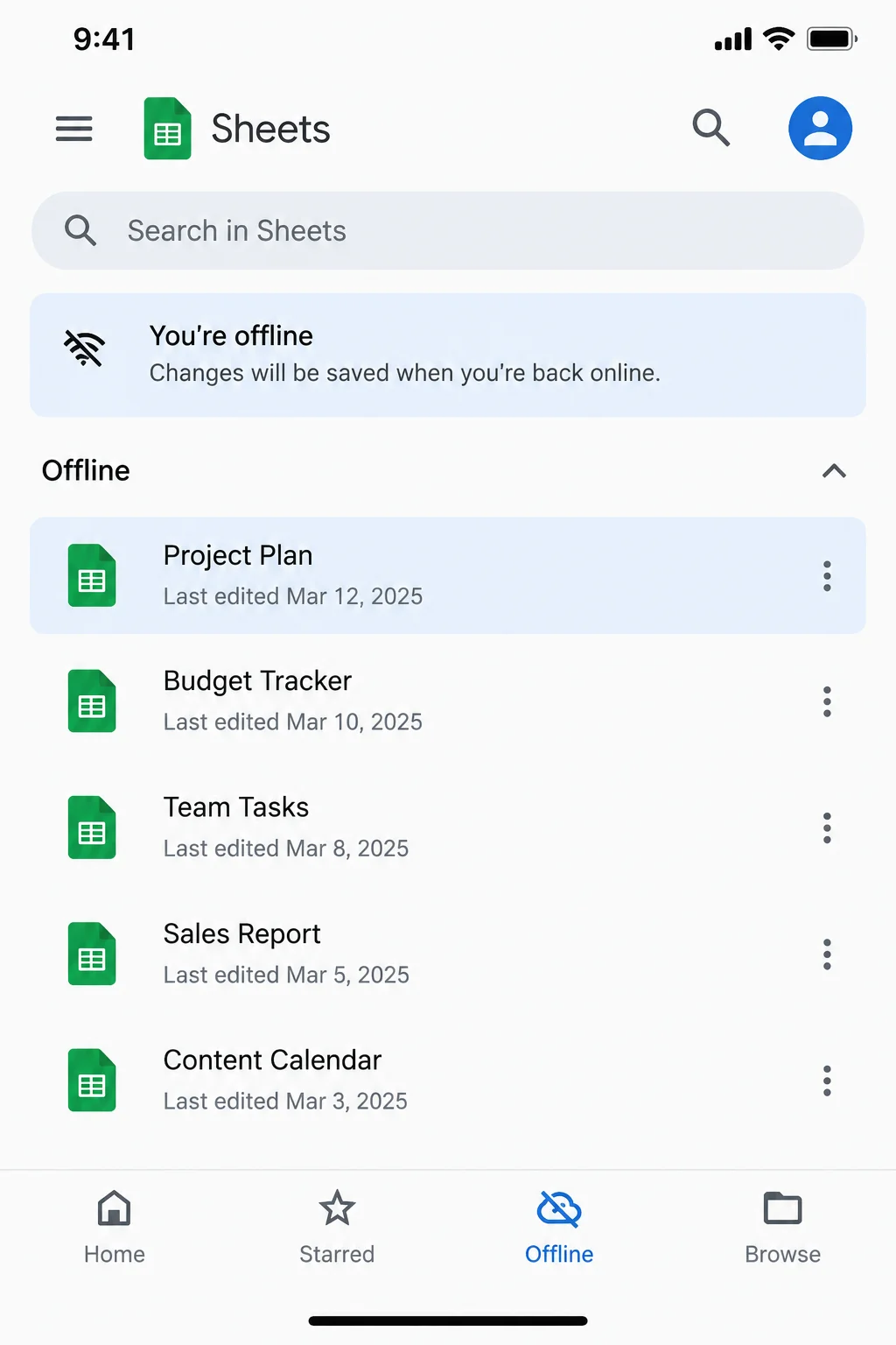 کسی بھی ڈیوائس پر گوگل شیٹس آف لائن وضع کیسے ترتیب دی جائے۔ 18 Google Spreadsheets iPhone یا iPad کی آف لائن فہرست تیار شدہ ٹیسٹ اسپریڈشیٹ دکھا رہی ہے۔