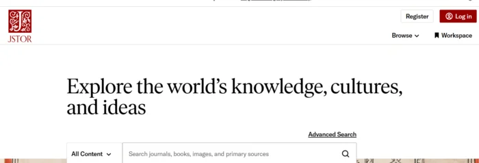 AI PR بجٹ کو نئی شکل دے رہا ہے۔ 1 JSTOR انٹرفیس۔