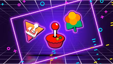Batocera، RetroPie، اور Lakka لوگوز ایک ریٹرو گیمر ماحول میں ساتھ ساتھ دکھائی دیتے ہیں۔